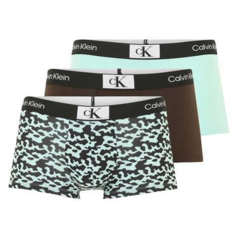 Calvin Klein Underwear Boxerky  hnedá / mätová / čierna / biela