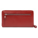Červená dámská kožená zipová peněženka 511-3559-31