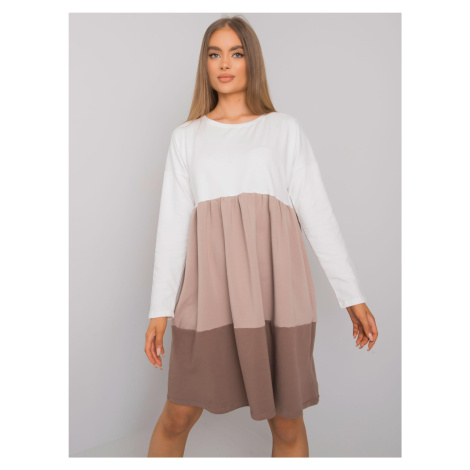 Dress-RV-SK-7188.83P-brown Rue Paris
