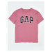 Ružové chlapčenské tričko organic logo GAP