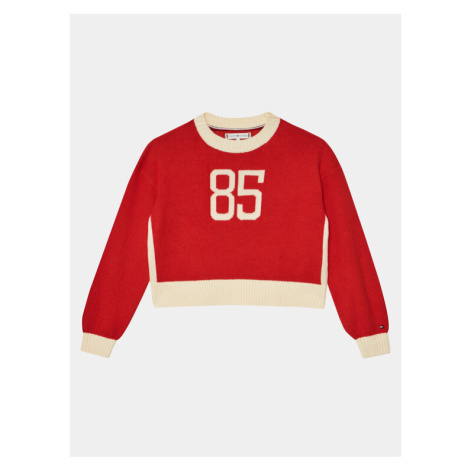 Tommy Hilfiger Sveter 85 Varsity Sweater KG0KG07770 Červená Regular Fit