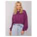 Tmavofialová dámska crop mikina RV-BL-7450.64-purple