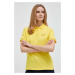 Bavlnené polo tričko United Colors of Benetton žltá farba