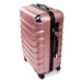 Ružová sada (taška+kufor) škrupinových kufrov &quot;Premium&quot; - veľ. XL+S
