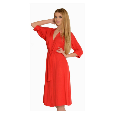 Bathrobe De Lafense 892 Visa long 3XL-4XL women's red 024