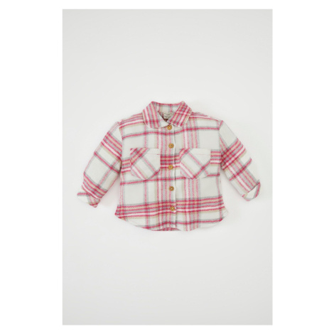 DEFACTO Baby Girl Plaid Patterned Flannel Long Sleeve Shirt