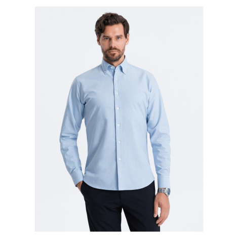 Ombre Oxford REGULAR men's fabric shirt - blue