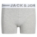 Jack & Jones Junior Nohavičky  sivá melírovaná / čierna / biela