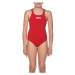 Dievčenské tréningové plavky arena solid swim pro junior red