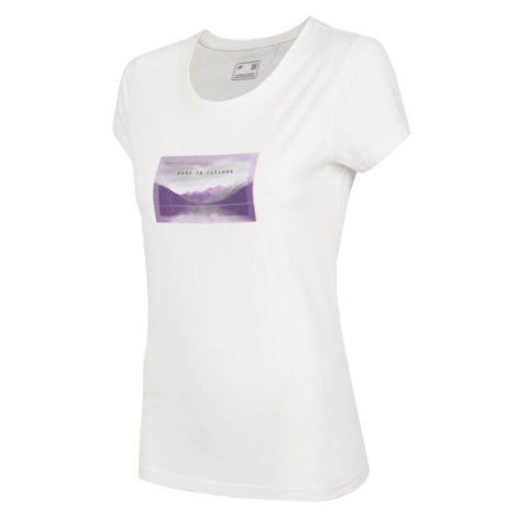 4F WOMEN'S T-SHIRT Dámske tričko, biela, veľkosť