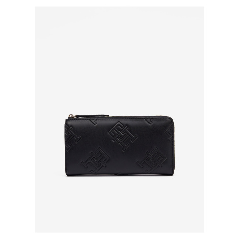 Čierna dámska peňaženka Tommy Hilfiger TH Refined Large Za Mono