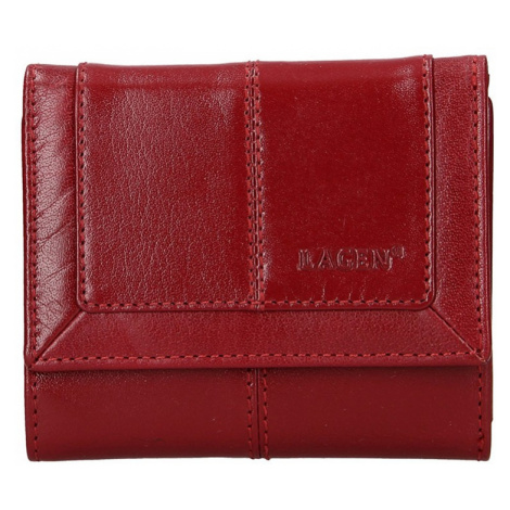 Dámska kožená peňaženka Lagen Neami - červená