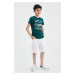 DEFACTO Boys' Bermuda Woven Shorts