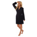 Women's bathrobe De Lafense 806 short S-XL navy blue 042