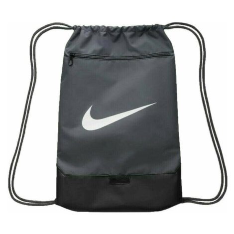 Nike Brasilia 9.5 Drawstring Bag Flint Grey/Black/White Vrecko na prezuvky Lifestyle ruksak / Ta