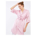 LC Waikiki Lcw Dream Women's Double Breasted Neck Printed Lacing Detail Satin Dressing Gown