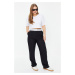 Trendyol Curve Black Normal Waist Woven Finike Plus Size Trousers