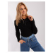 Classic Black Viscose Ribbed Sweater