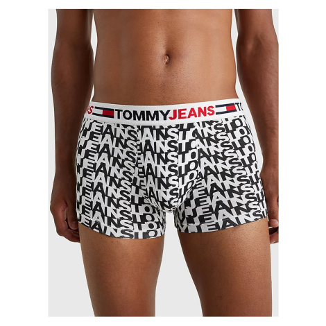 Black and White Men's Patterned Boxer Shorts Tommy Jeans - Men Tommy Hilfiger