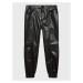 Calvin Klein Jeans Nohavice z imitácie kože IG0IG01694 Čierna Regular Fit