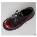 topánky kožené STEEL Čierna červená