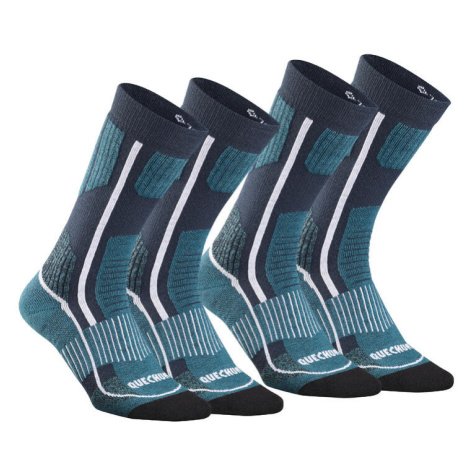Detské vysoké turistické hrejivé ponožky SH520 X-Warm 2 páry QUECHUA