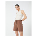 Koton Cargo Pocket Shorts with Tie Waist Modal Blend