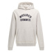 Mikina Woolrich Organic Cotton Script Hoodie Light Grey Melange