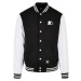 Starter College fleecová bunda čierna/biela