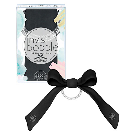 Špirálová gumička s mašľou Invisibobble Wrapstar Snack It Off - čierna (IB-WS-10001) + darček za
