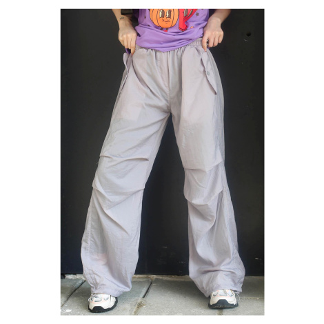 Madmext Dyed Gray Parachute Jogger Women's Trousers