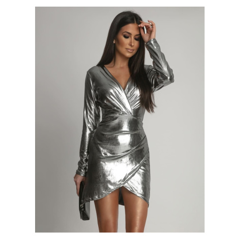 Silver glamour dress for a special occasion FASARDI