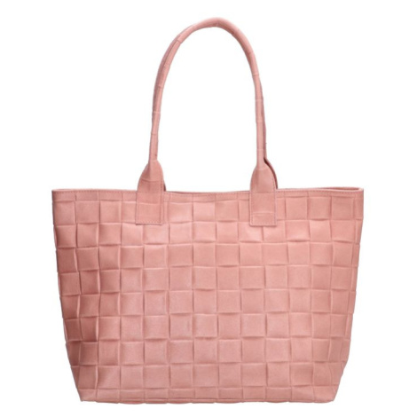 Ružová luxusná kožená shopper kabelka „Royal“