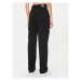 Calvin Klein Jeans Bavlnené nohavice Stretch Twill High Rise Straight J20J221297 Čierna Regular 