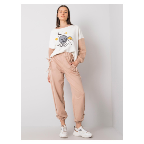 BÉŽOVÉ DÁMSKE VOĽNÉ NOHAVICE FA-DR-7066.34P-BEIGE