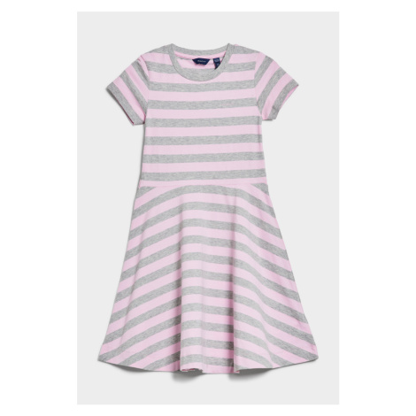 ŠATY GANT STRIPED SPINN DRESS MILKY PINK