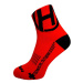 HAVEN Cyklistické ponožky klasické - LITE SILVER NEO - červená/čierna