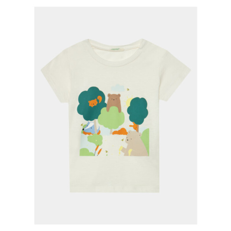 United Colors Of Benetton Tričko 3I1XA104G Écru Regular Fit