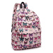 Konofactory Ružový vzorovaný ruksak do školy „Butterfly“ 11L