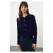 Trendyol Navy Blue Crew Neck Knitwear Cardigan