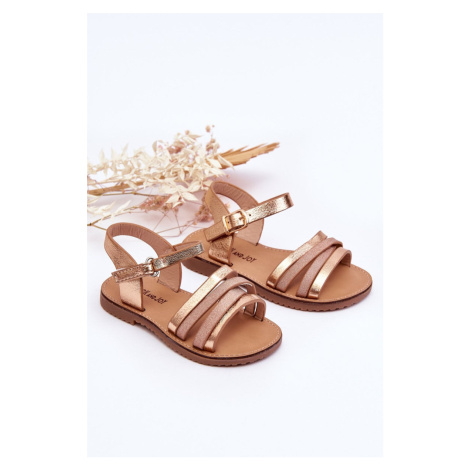 Children's sandals with straps Rose gold Isla