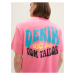 Ružové pánske tričko s potlačou na chrbte Tom Tailor Denim
