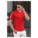 Madmext Red Polo Neck Knitwear T-Shirt 5084