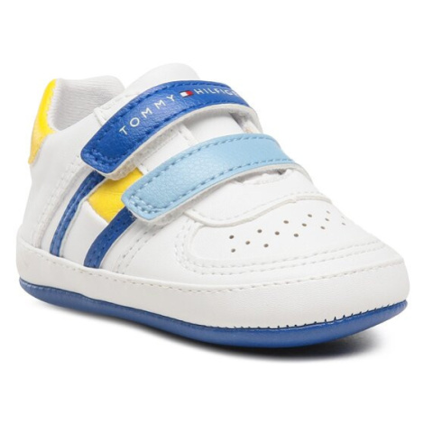 Tommy Hilfiger Sneakersy Flag Velcro Shoe T0B4-32817-1582 Biela
