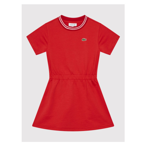 Lacoste Každodenné šaty EJ1901 Červená Regular Fit