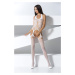 Passion BS059 white - Bodystocking Farba: Biela