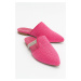 LuviShoes PESA Fuchsia Straw Stone Women's Slippers