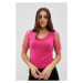 Blouse with decorative sleeves - pink