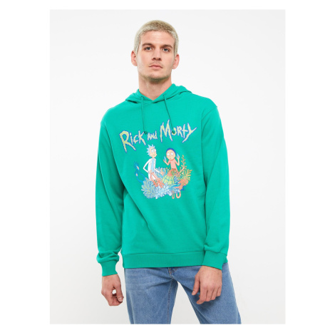 LC Waikiki Men's Long Sleeve Rick and Morty Printed Hoodie