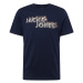 JACK & JONES Tričko 'Friday'  farba ťavej srsti / námornícka modrá / hnedá / biela